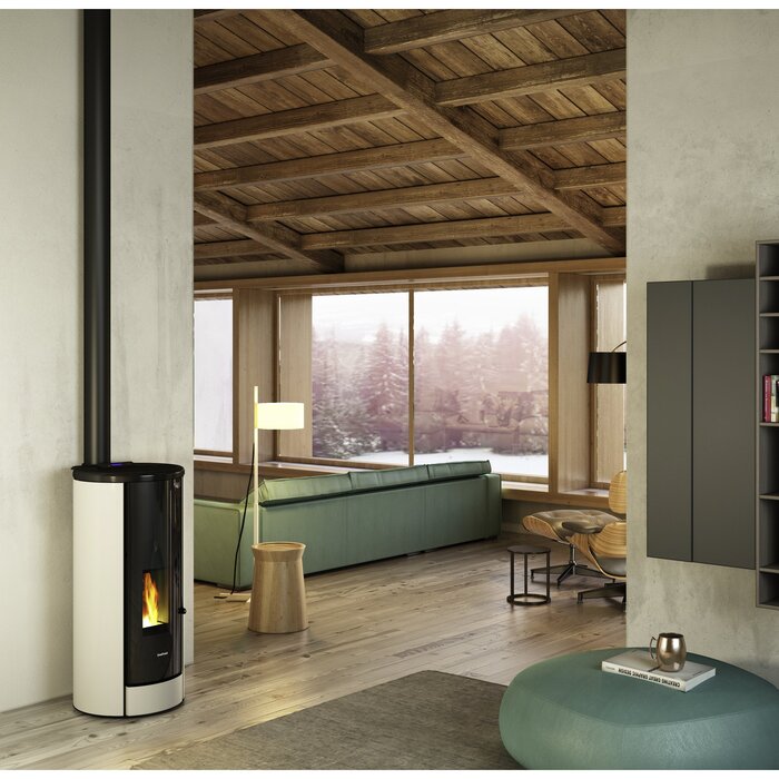 FREEPOINT Breeze Pellet Stove 9.1kW Black White