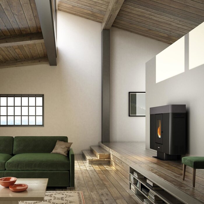 FREEPOINT Moon Pellet Stove 10kW Black Titanium