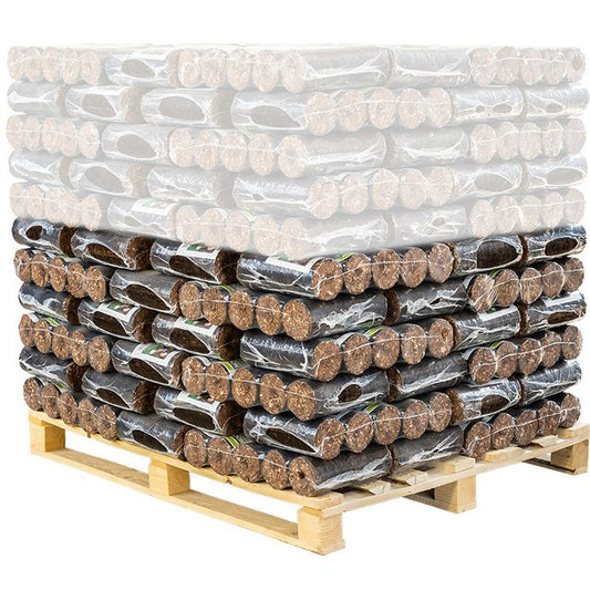 BIOMAC Bark Briquettes Round Pallet 100 x 10kg