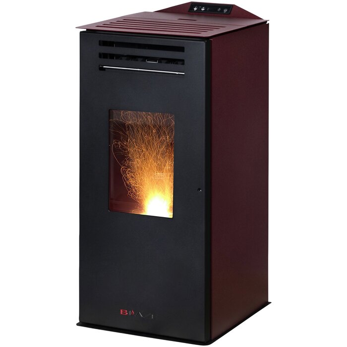 BLAZE ANNA Pellet Stove 6.33kW Black Bordeaux