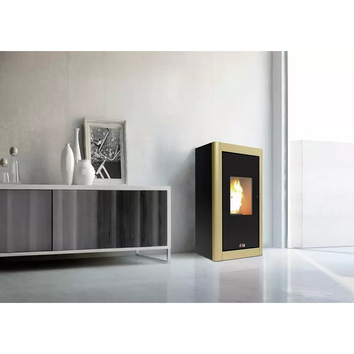 BLAZE Urban Pellet Stove 6.33kW Black Champagne