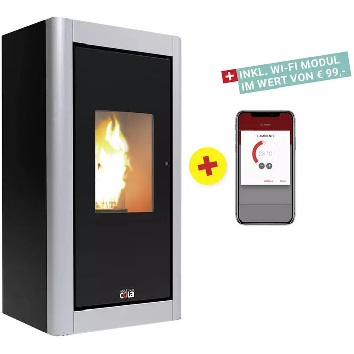 BLAZE Urban Pellet Stove 6.33kW Black Perla