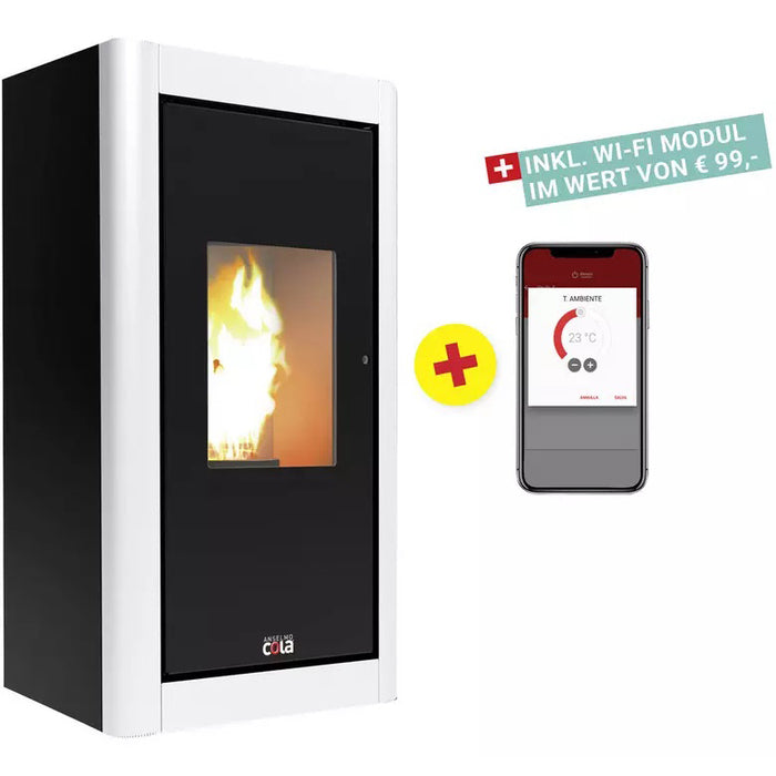 BLAZE Urban Pellet Stove 6.33kW Black White