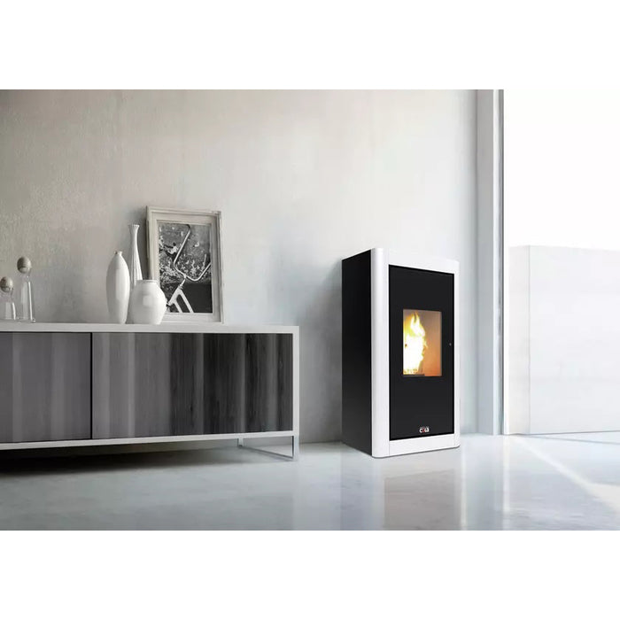 BLAZE Urban Pellet Stove 6.33kW Black White