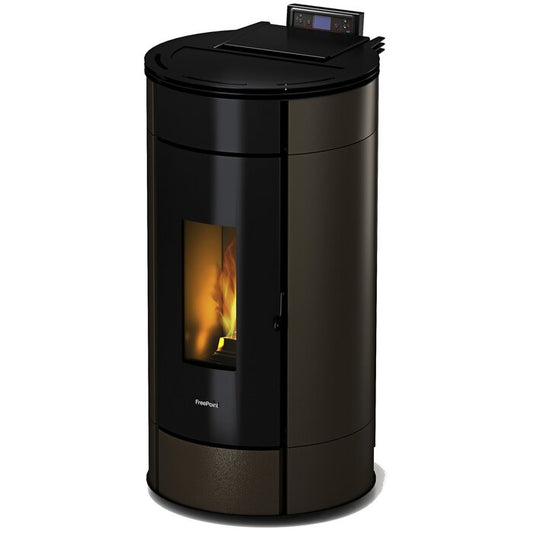 FREEPOINT Globe Pellet Stove 10.5kW Black Brown