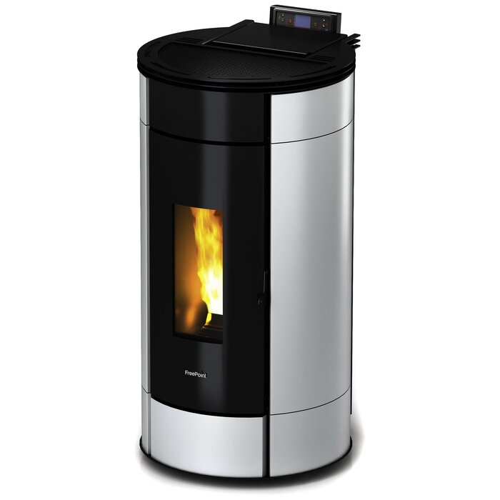 FREEPOINT Globe Pellet Stove 10.5kW White Black
