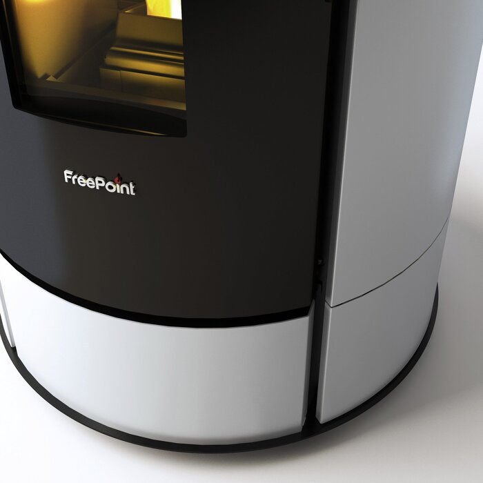 FREEPOINT Globe Pellet Stove 10.5kW White Black