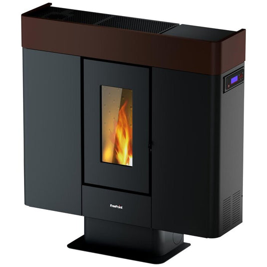 FREEPOINT Moon Pellet Stove 10kW Black Brown