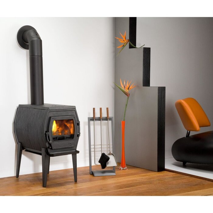 GLOBEFIRE Charon I Cast Iron Wood Stove 7kW Black