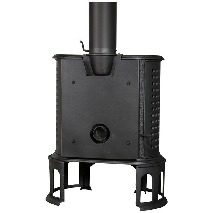 GLOBEFIRE Herculina Cast Iron Wood Stove 7kW Black