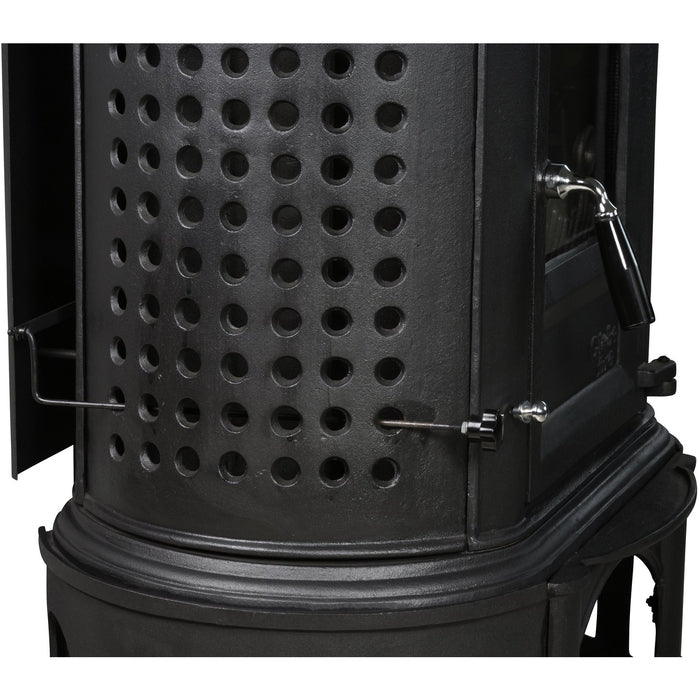 GLOBEFIRE Herculina Cast Iron Wood Stove 7kW Black