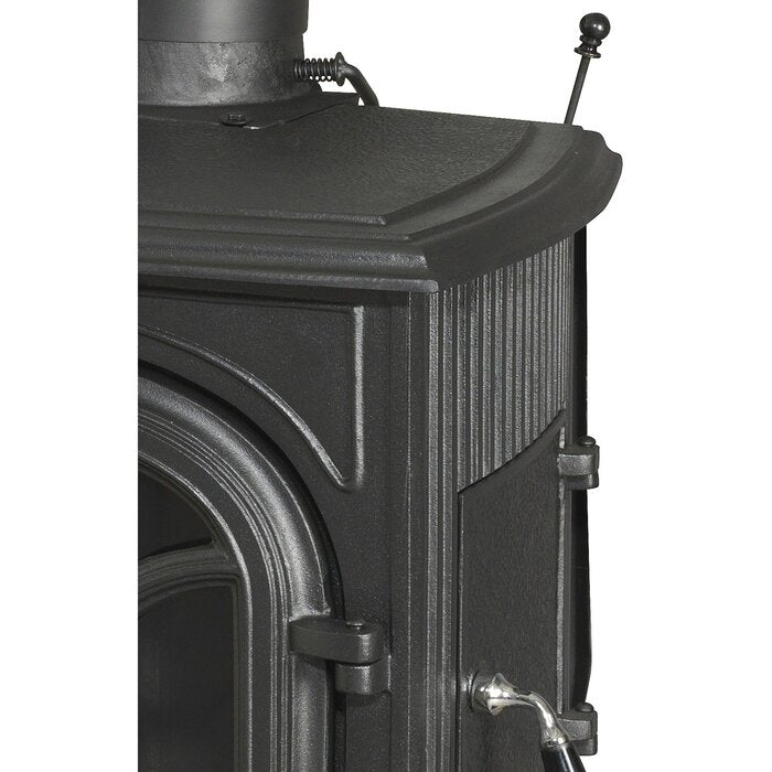 GLOBEFIRE Mercury Cast Iron Wood Stove 7kW Black