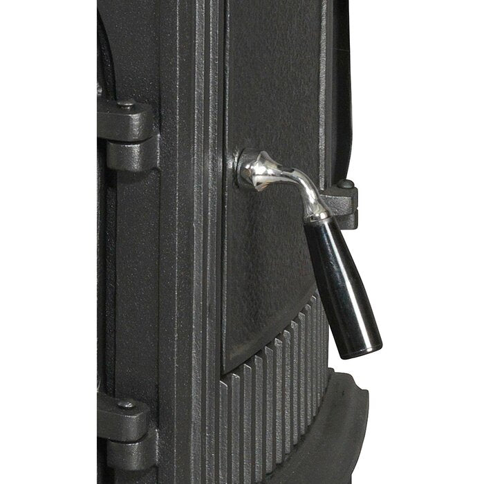 GLOBEFIRE Mercury Cast Iron Wood Stove 7kW Black
