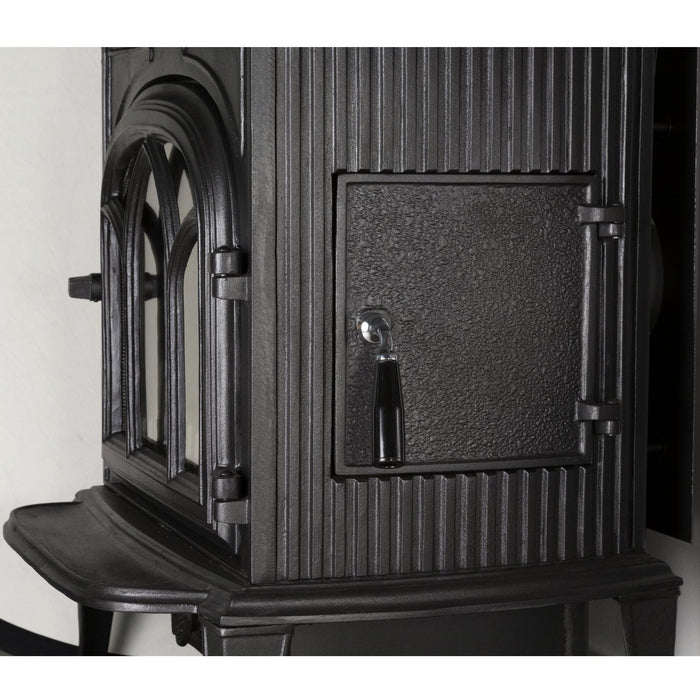 GLOBEFIRE Mercury Cast Iron Wood Stove 7kW Black