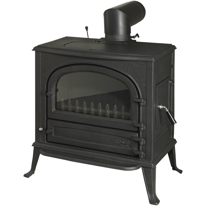 GLOBEFIRE Neptun Cast Iron Wood Stove 7kW Black