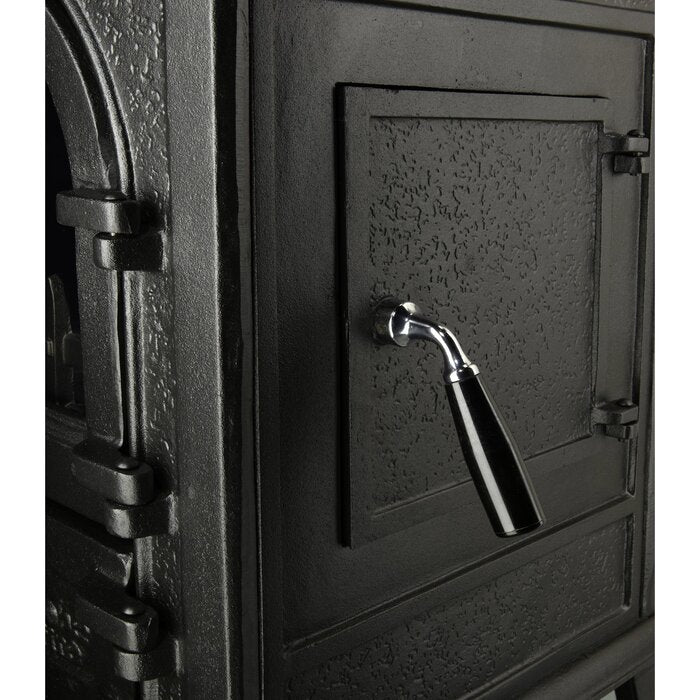 GLOBEFIRE Neptun Cast Iron Wood Stove 7kW Black