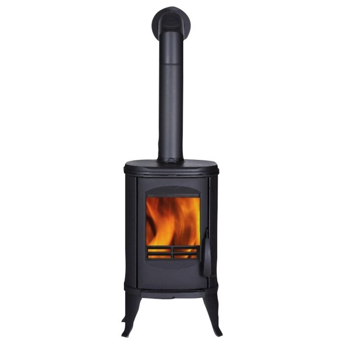 GLOBEFIRE Sirius Cast Iron Wood Stove 6kW Black