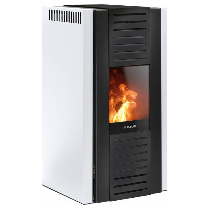 JUSTUS Sirkos Aqua Pellet Stove 6kW Black White