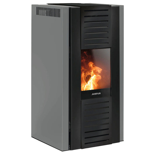 JUSTUS Sirkos Aqua Pellet Stove 9.4kW Black Anthracite