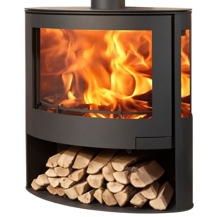 PANADERO Iris Steel Wood Stove 7.8kW Black