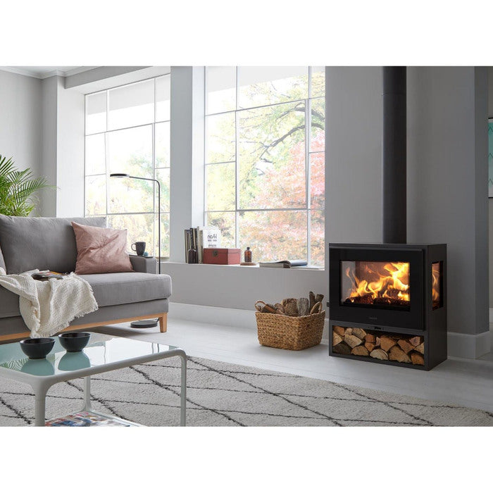 PANADERO Java Trivision Steel Wood Stove 6.7kW Black