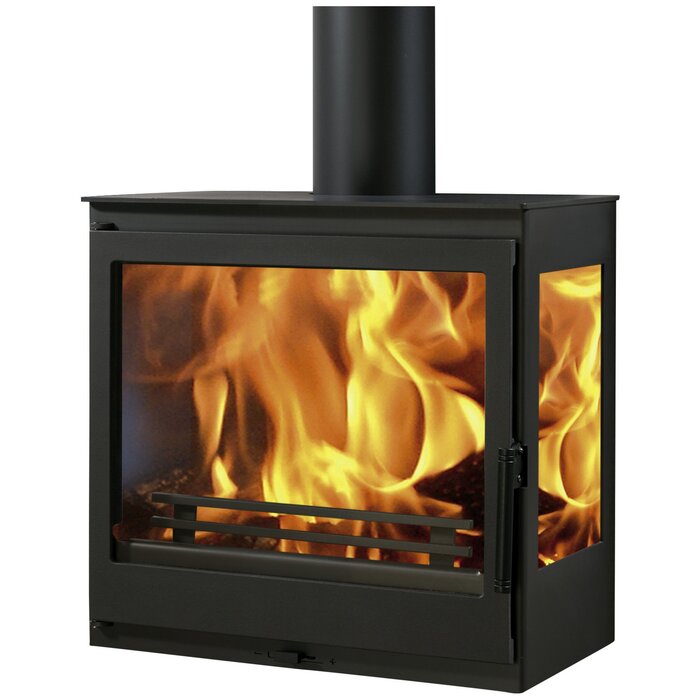PANADERO Onix Wall Steel Wood Stove 7.1kW Black