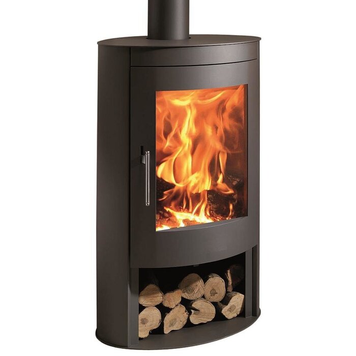 PANADERO Oval Steel Wood Stove 8.7kW Black