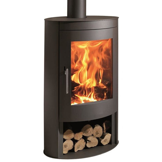 PANADERO Oval Steel Wood Stove 8.7kW Black