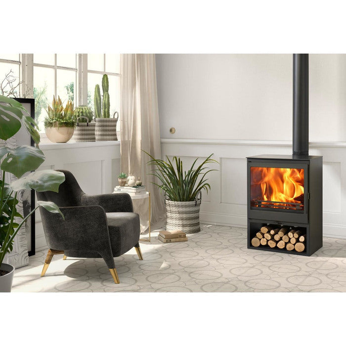 PANADERO Saphir Steel Wood Stove 7.1kW Black