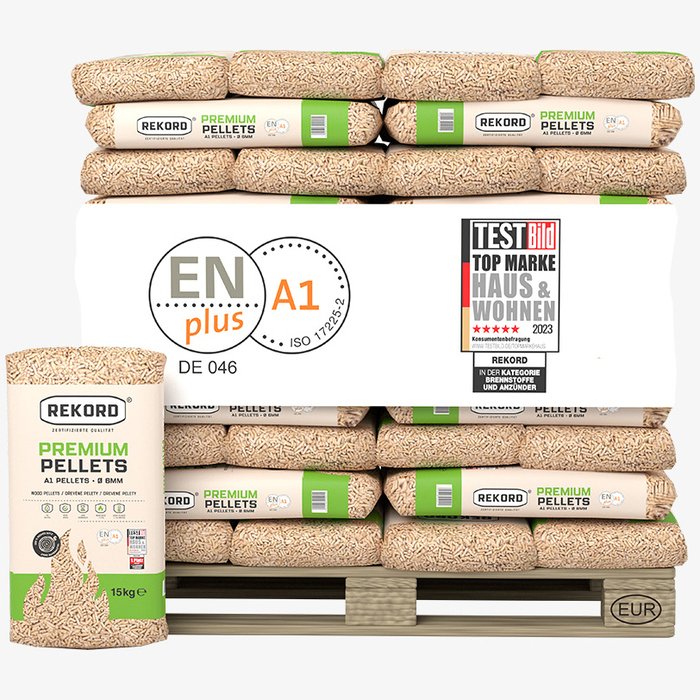 REKORD Wood Pellets Pallet 66 x 15kg