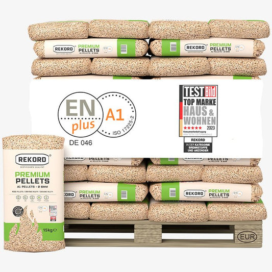 REKORD Wood Pellets Pallet 66 x 15kg