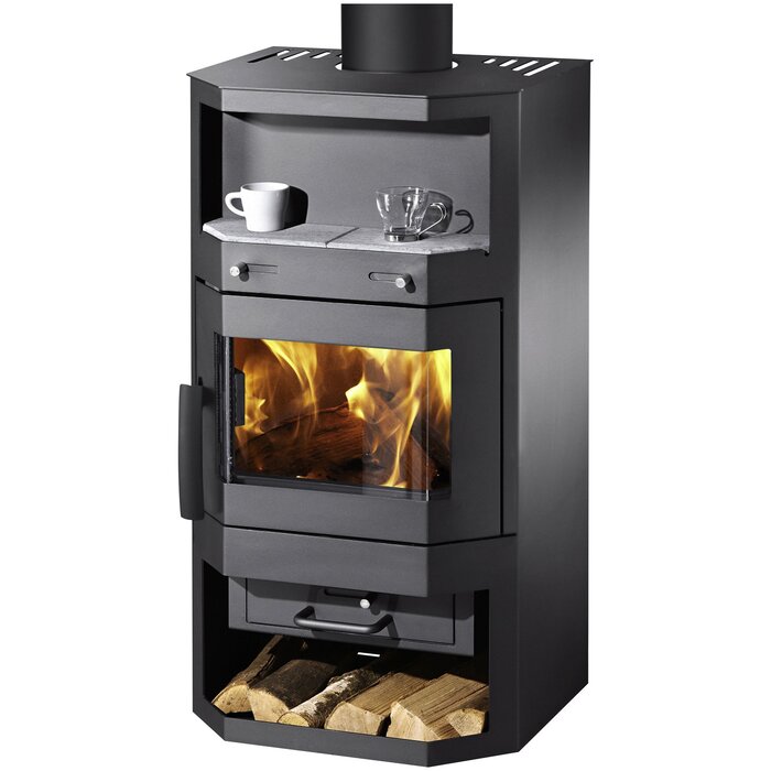 THERMIA Bern Steel Wood Stove 6kW Grey