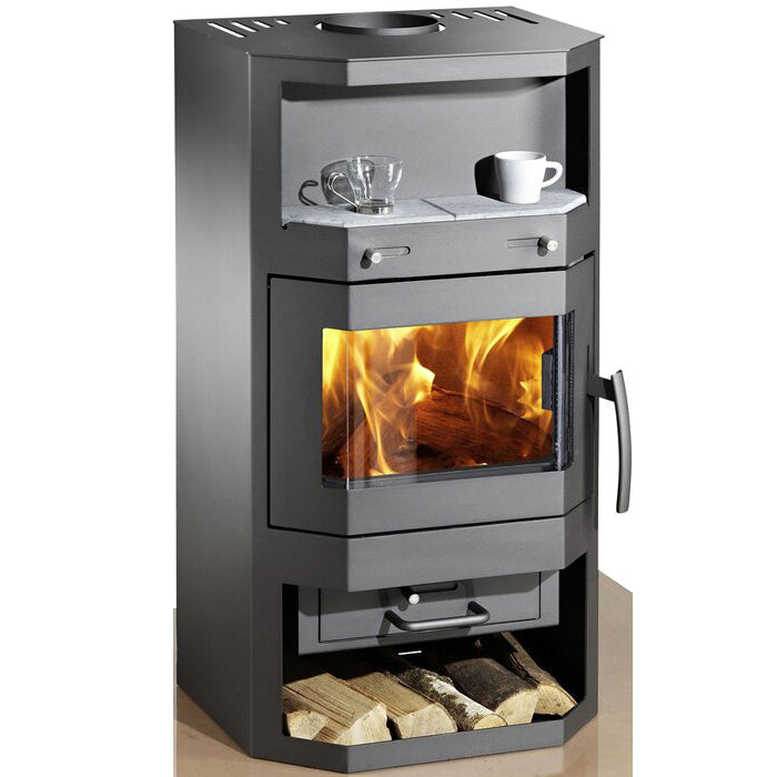 THERMIA Bern Steel Wood Stove 6kW Grey
