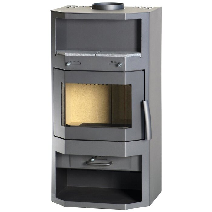 THERMIA Bern Steel Wood Stove 6kW Grey