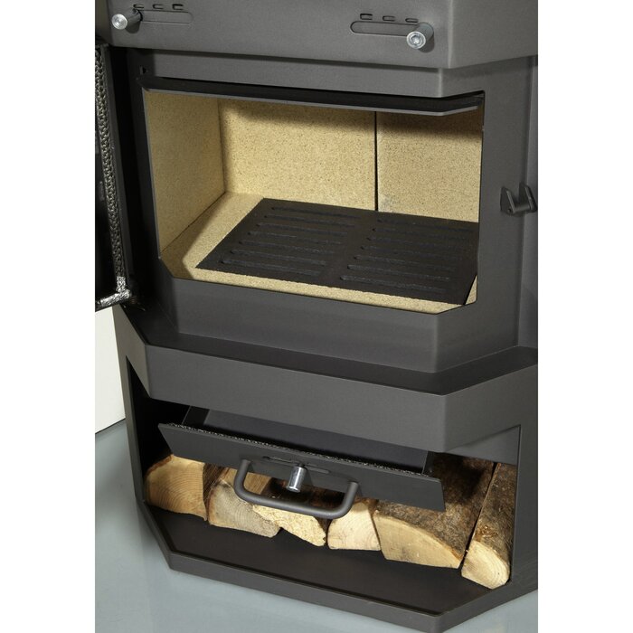 THERMIA Bern Steel Wood Stove 6kW Grey