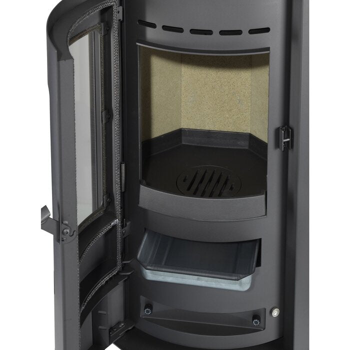 THERMIA Vogknamey Steel Wood Stove 7kW Grey
