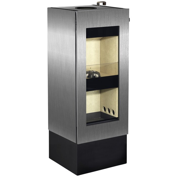 XEOOS Patagonia Stainless Steel Wood Stove 8kW Silver