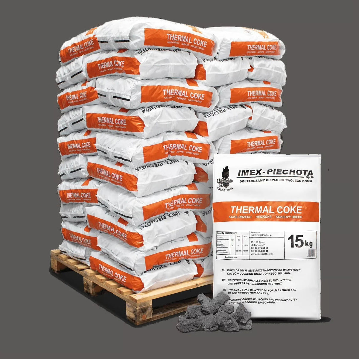 Coke Coal 20 – 40 mm Pallet 50 x 15kg
