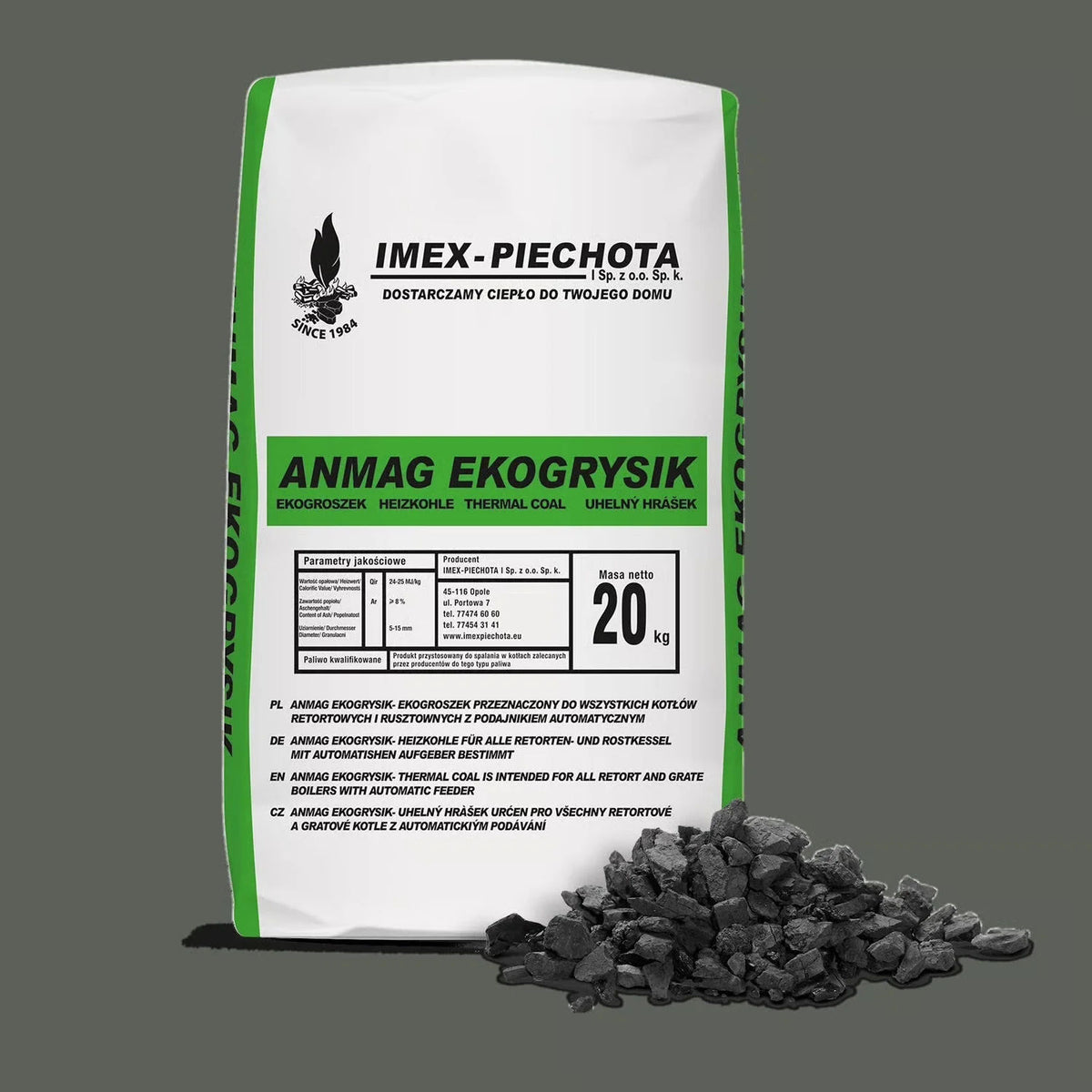 Hard Coal 5-15mm Pallet 50 x 20kg