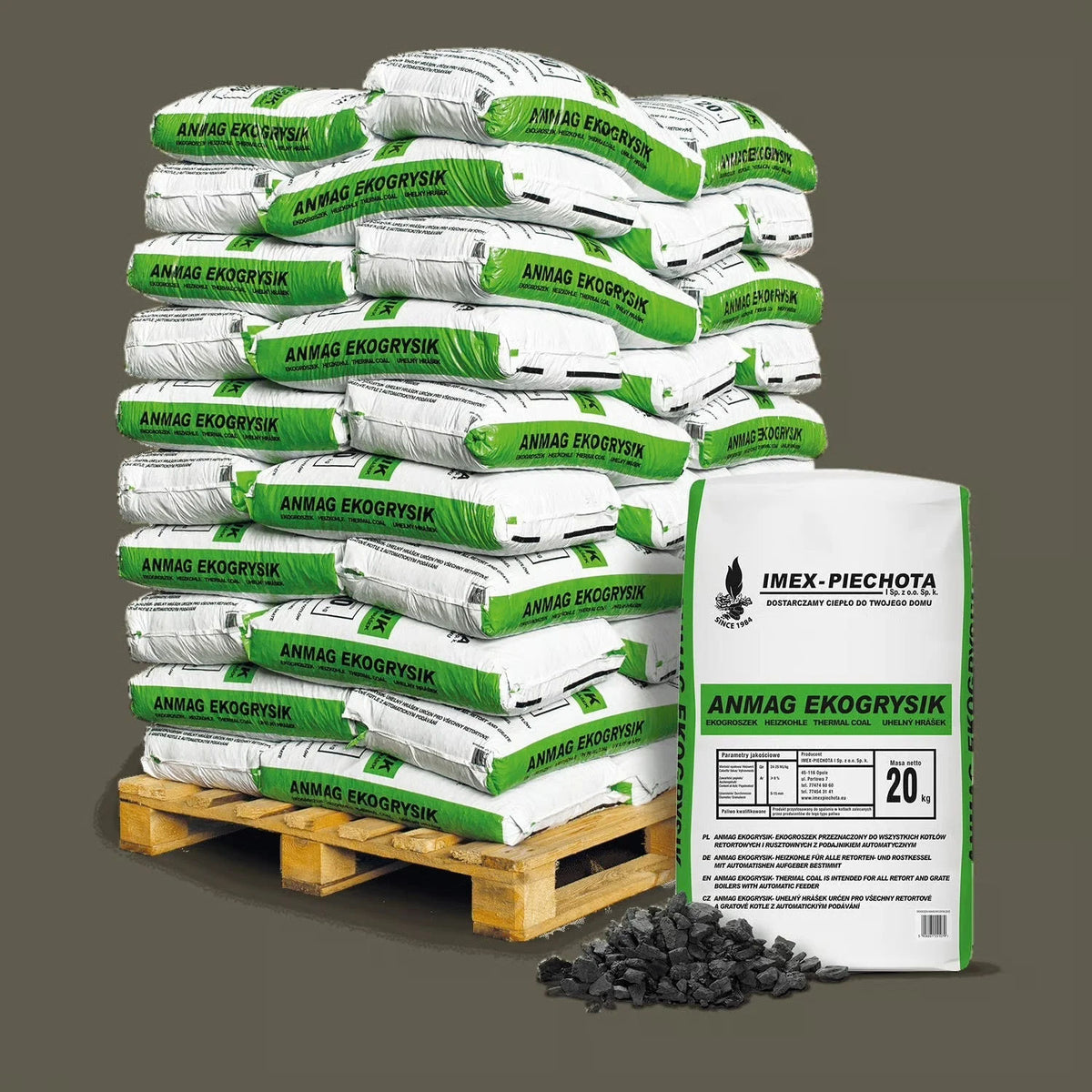 Hard Coal 5-15mm Pallet 50 x 20kg