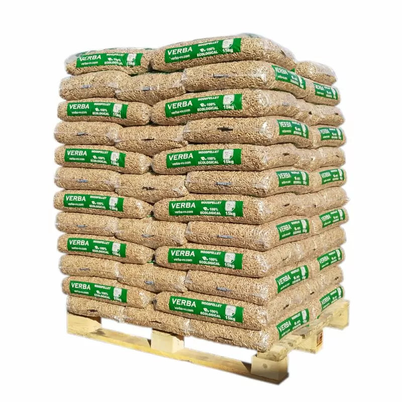 VERBA Wood Pellets Truckload 22 Pallets 70 x 15kg