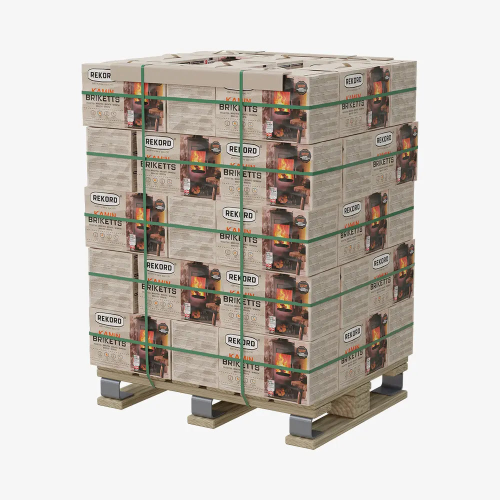 REKORD Fireplace Briquettes Half Pallet 45 x 10kg