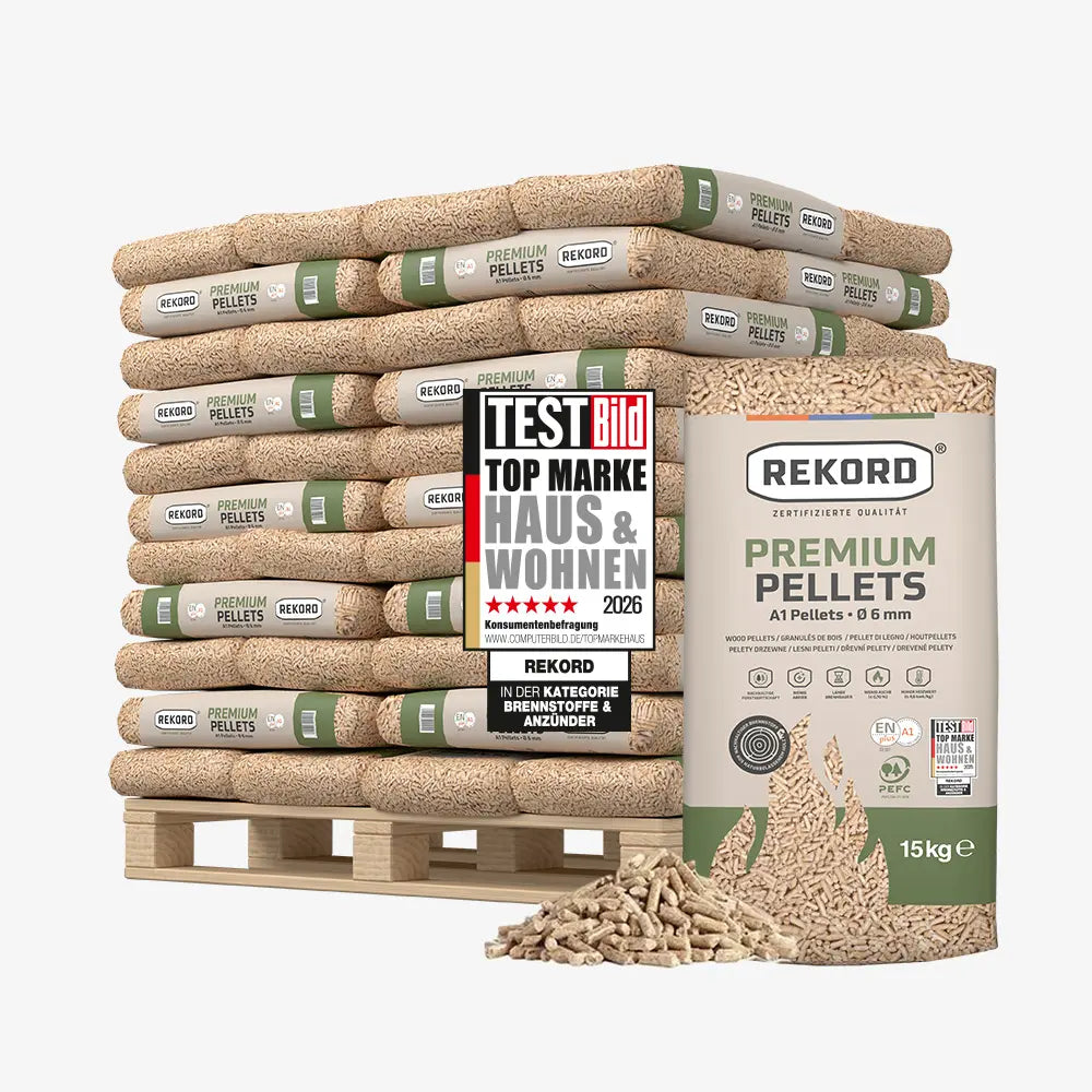 LEAG REKORD ENplus A1 Wood Pellets Pallet 66 x 15kg
